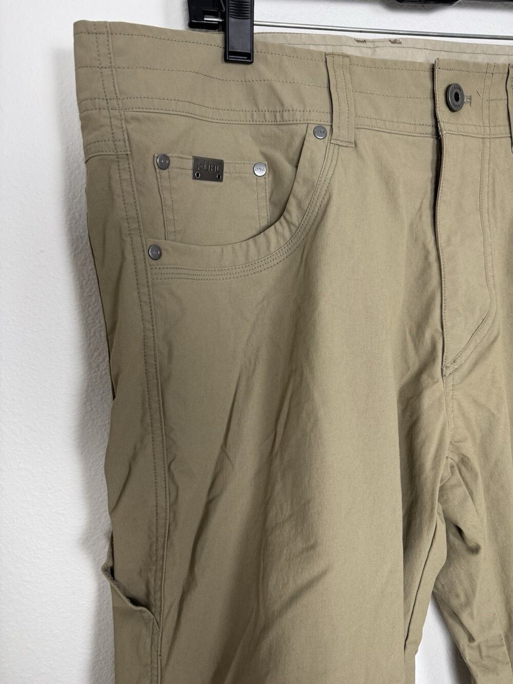 Kuhl Revolvr Pants Mens 34x34 Beige Vintage Patina Dye Stretch Outdoor